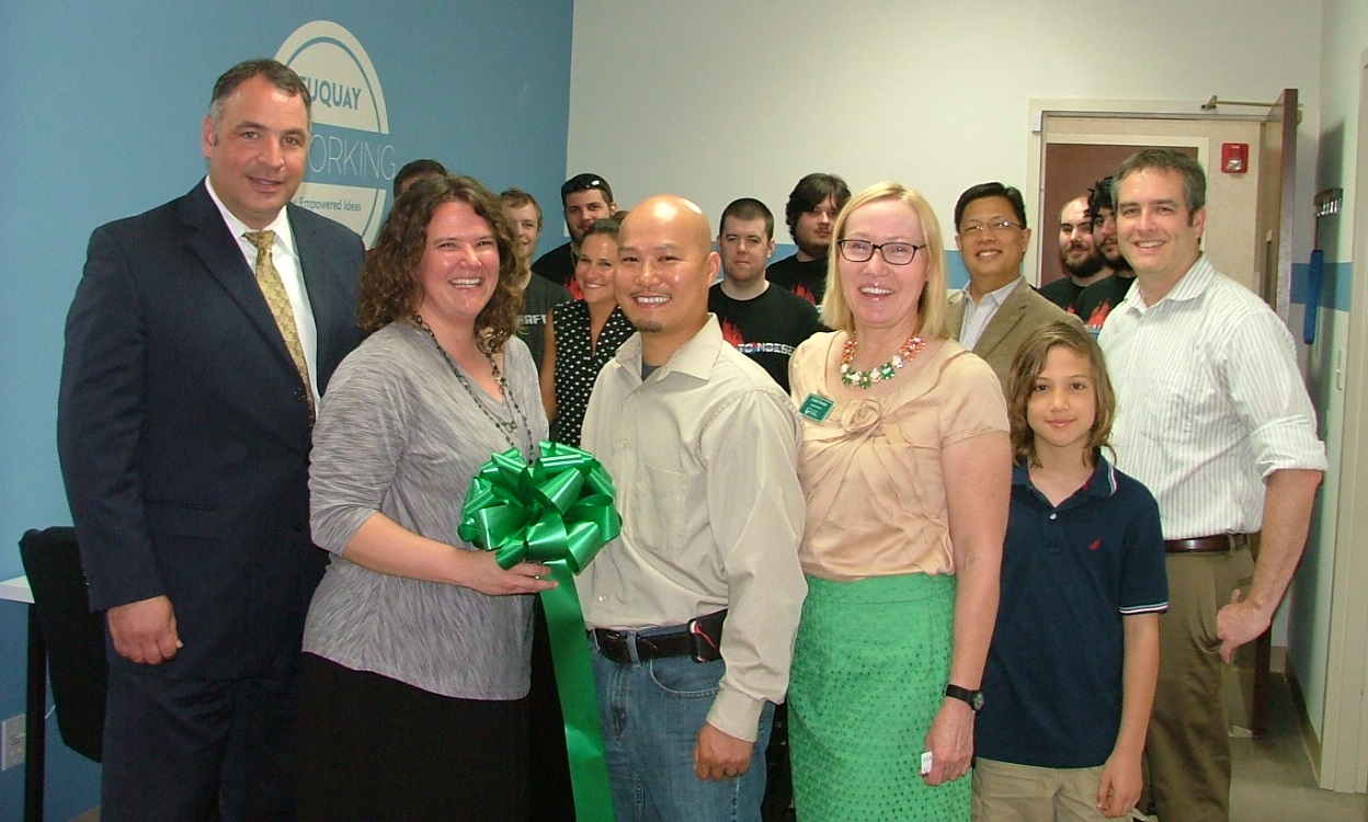 Ribbon Cutting Ceremony for Fuquay Coworking, by the Fuquay-Varina Chamber of Commerce.