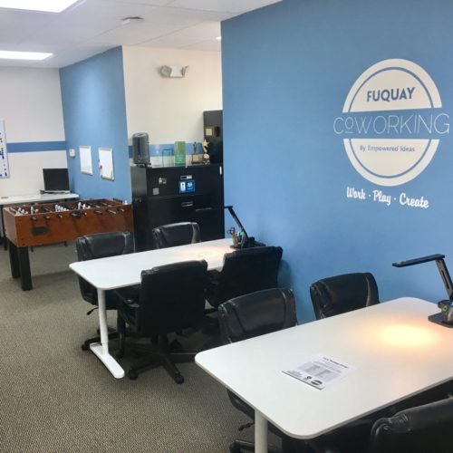 Fuquay Coworking Common Shared Desk Area